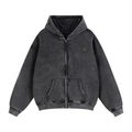 Aurian Zip-Through Boxy Fleece Hoodie
