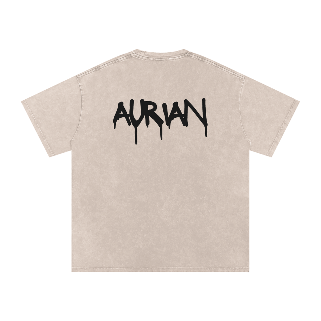 Snow Washed Oversized Cotton T-Shirt