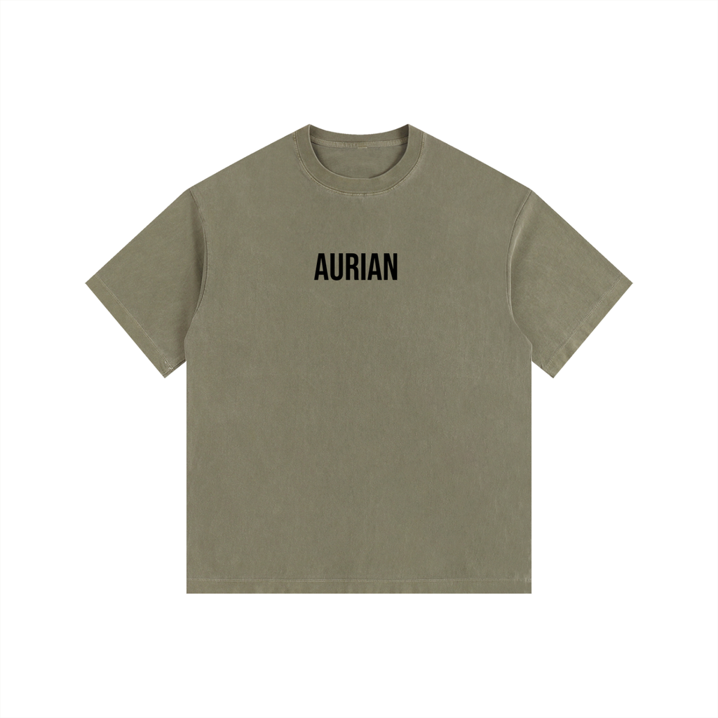 Aurian Vintage Washed Oversized Cotton T-Shirt
