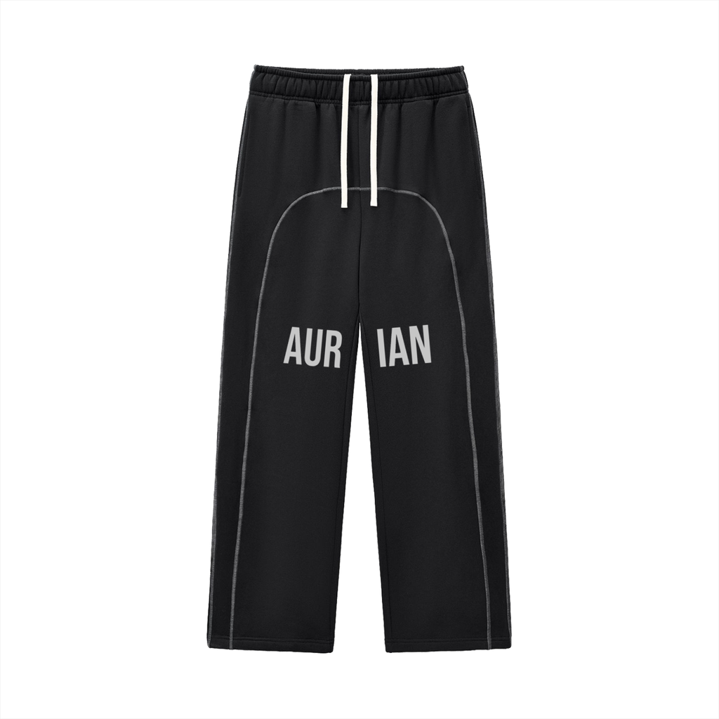 Aurian Contrast-Stitched Fleece Sweatpants