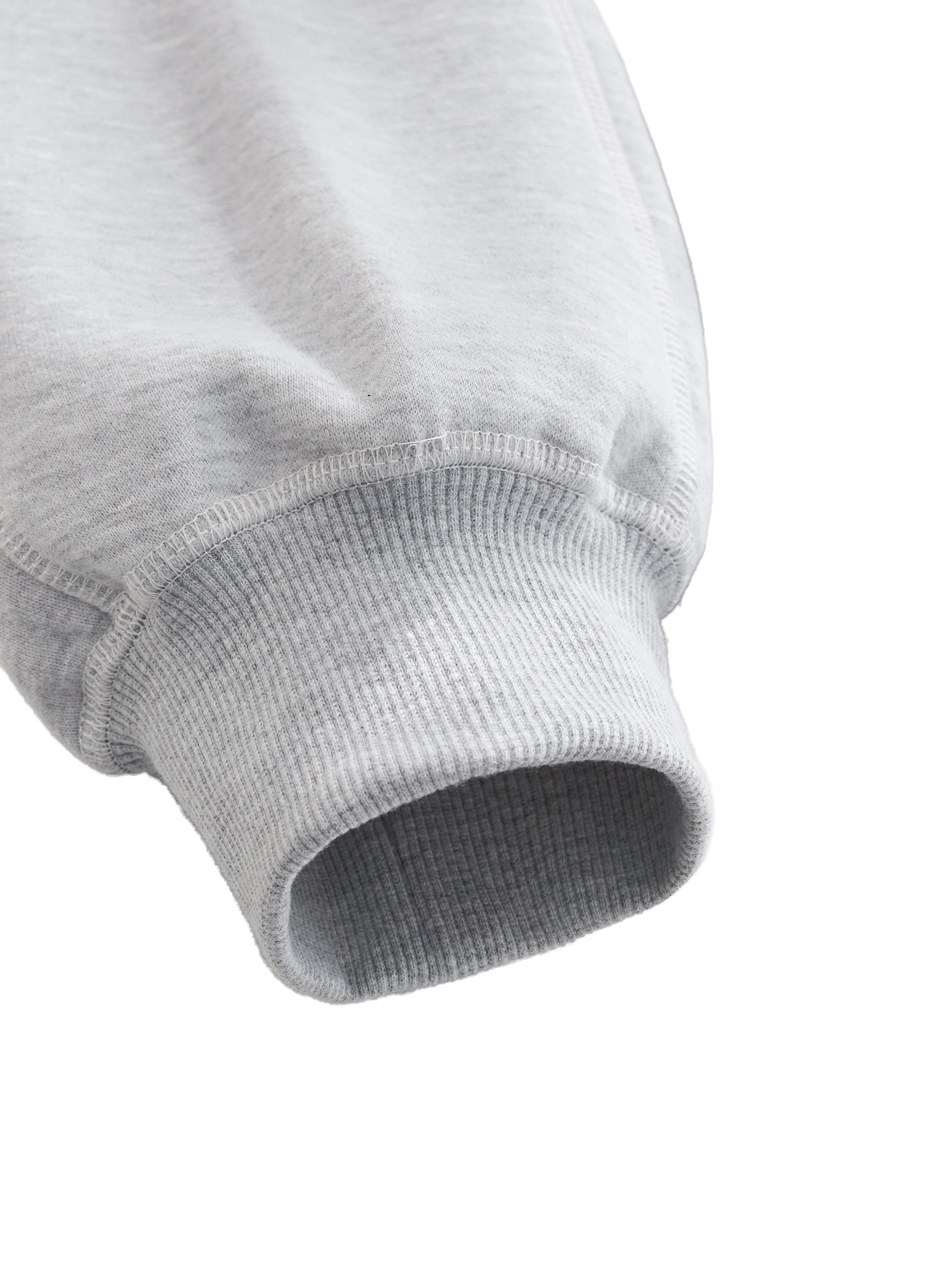 Aurian Contrast-Stitched Boxy Fleece Zip Hoodie